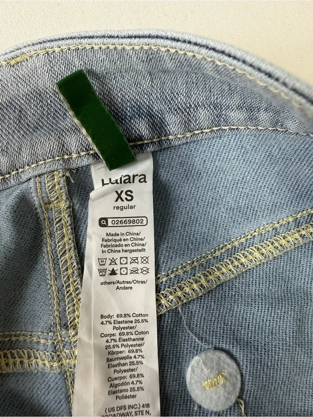 HALARA Light Blue Asymmetrical Wide-Leg Denim Jeans - Picture 3 of 14